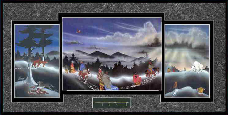 Winter of Tears - With the influx of settlers into lands of the Cherokees, a series of treaties from 1684 to 1839 were broken, the land taken and the people removed from their beloved homeland to Indian Territory. This illegal removal took place in the winter of 1838-1839, and is known today as the "Trail of Tears".